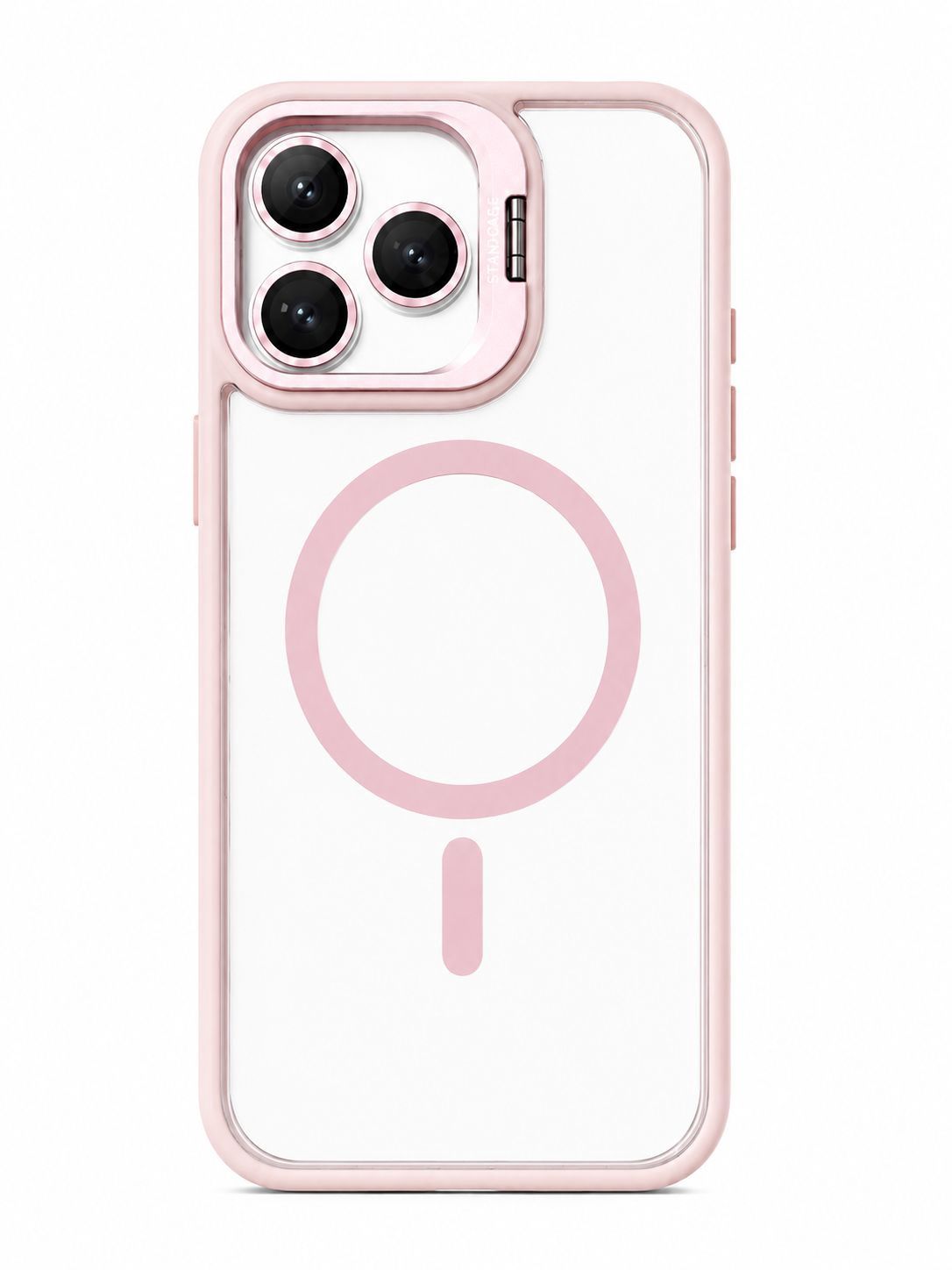 U2 Magnetic Case+lens stand + camera protector for Iphone 14 Pro Max - Pink
