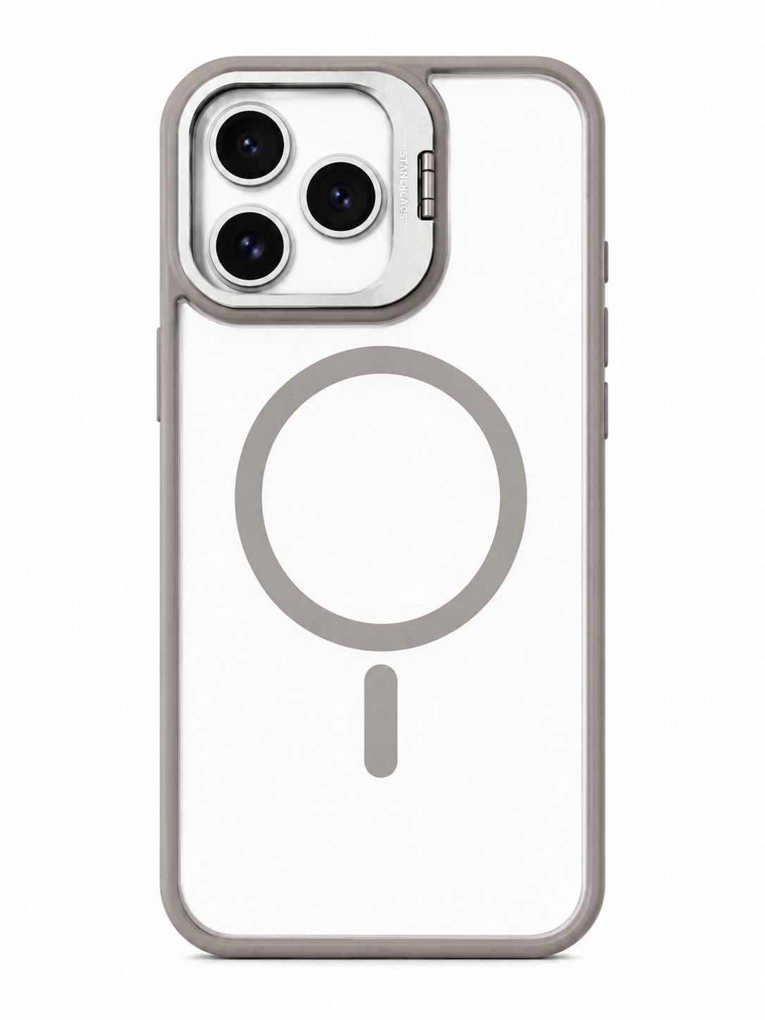 U2 Magnetic Case+lens stand + camera protector for Iphone 14 Pro Max - Gray
