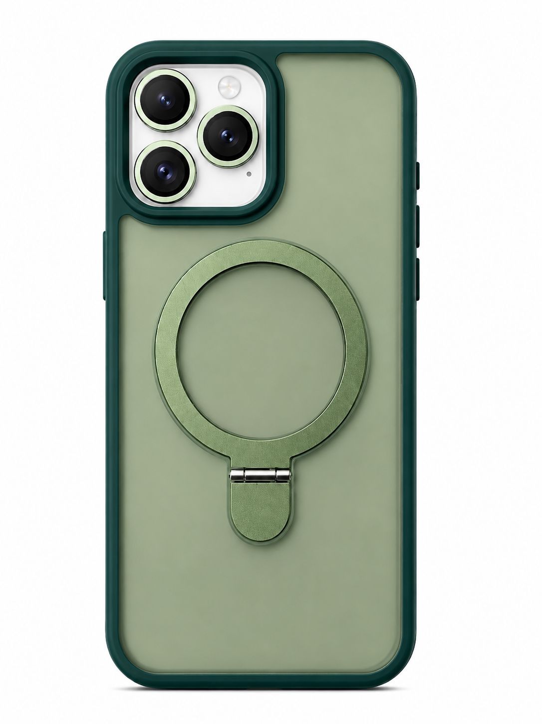 U3 Magnetic Kickstad Case + camera protector for Iphone 14 Pro Max - Green
