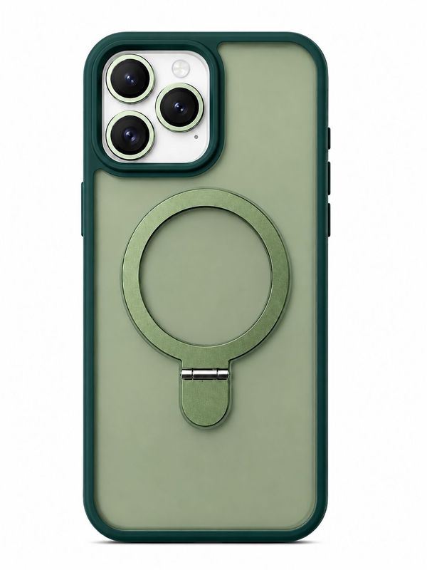 U3 Magnetic Kickstad Case + camera protector for Iphone 14 Pro Max - Green
