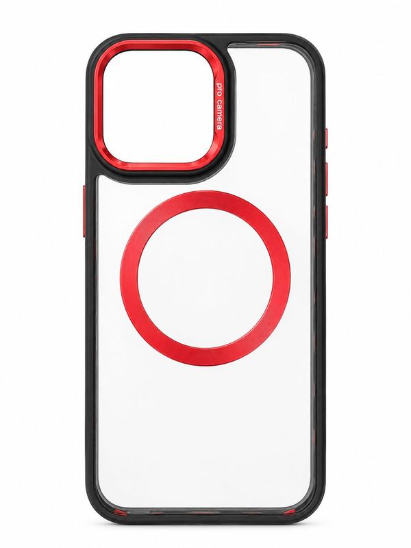 Transparent Black Tea Color Acrylic Phone Case for Iphone 14 Pro Max- Red