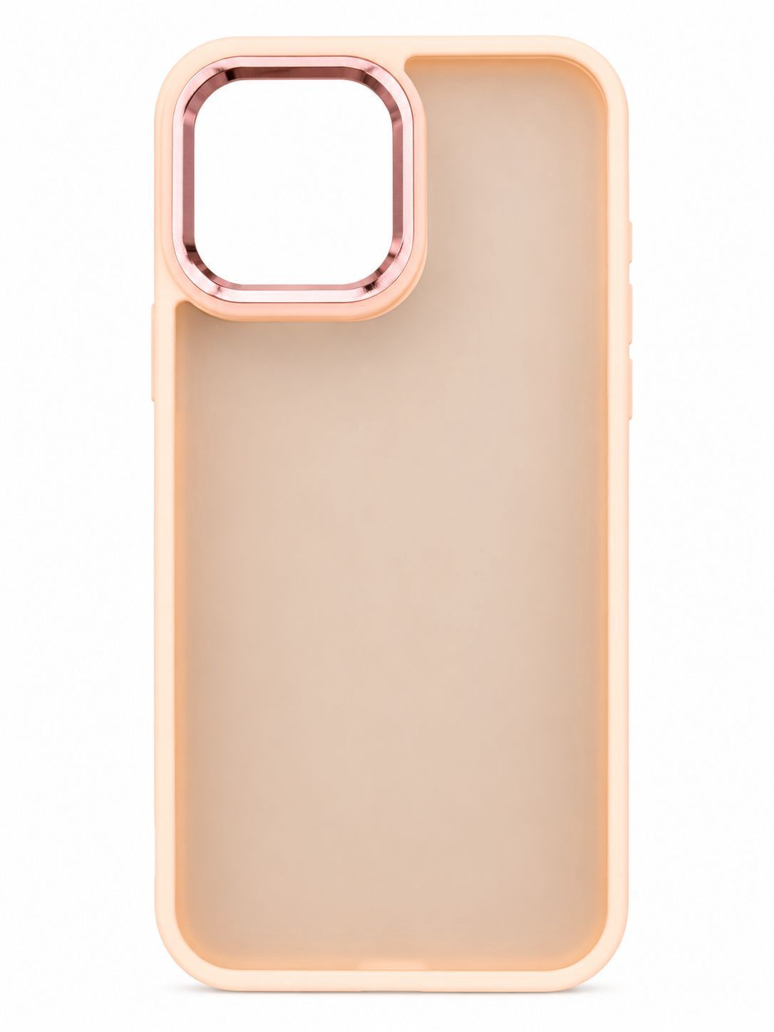 METAL CAMERA TPU BUMPER CASE FOR Iphone 14 Pro Max - Peach