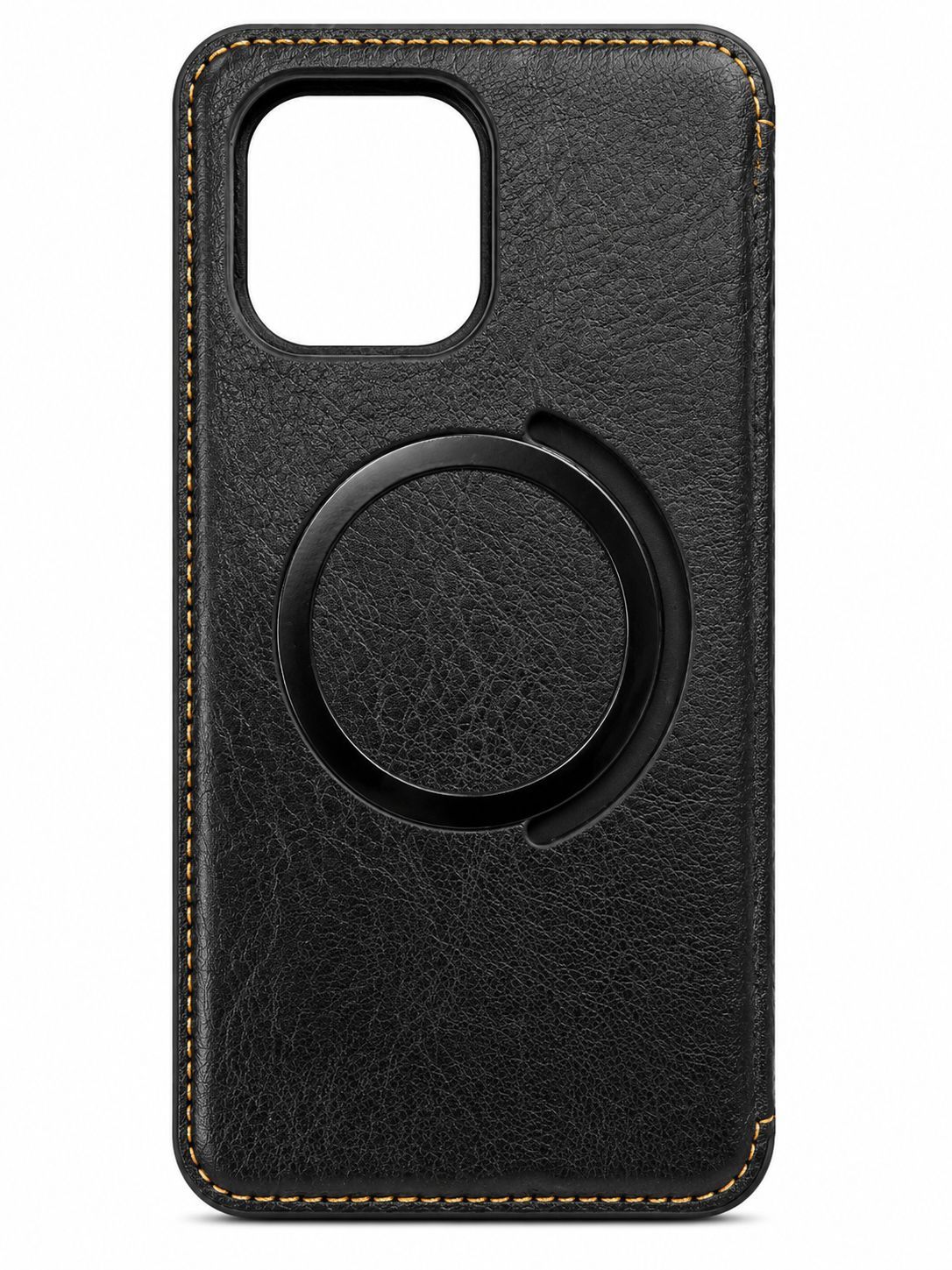 leather case with magsafe for Iphone 14 Pro Max - Black