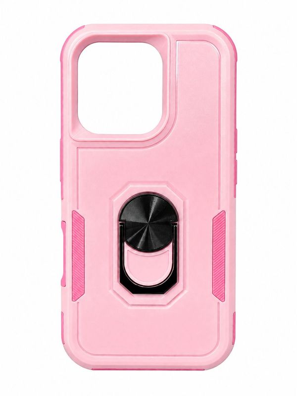 Commuter Case with Kickstand Case for Iphone  16 Pro- Pink