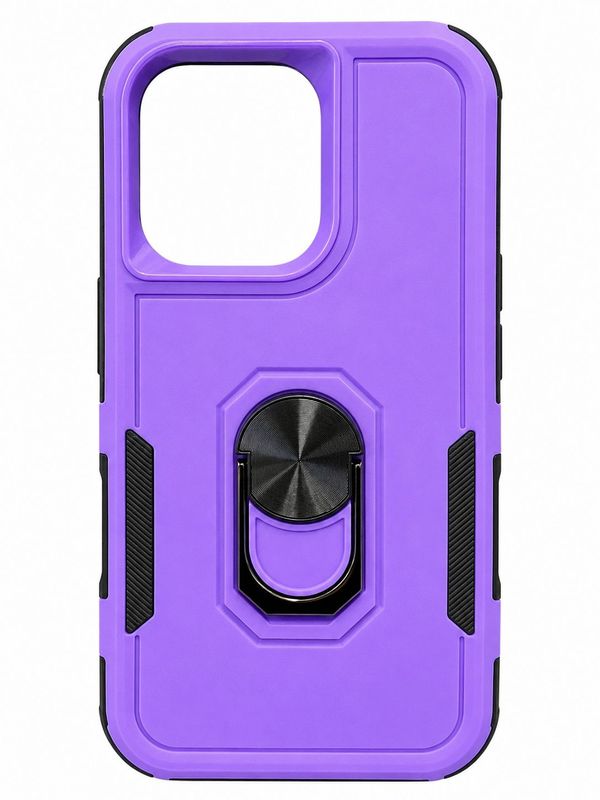 Commuter Case with Kickstand Case for Iphone 16 Pro- Purple