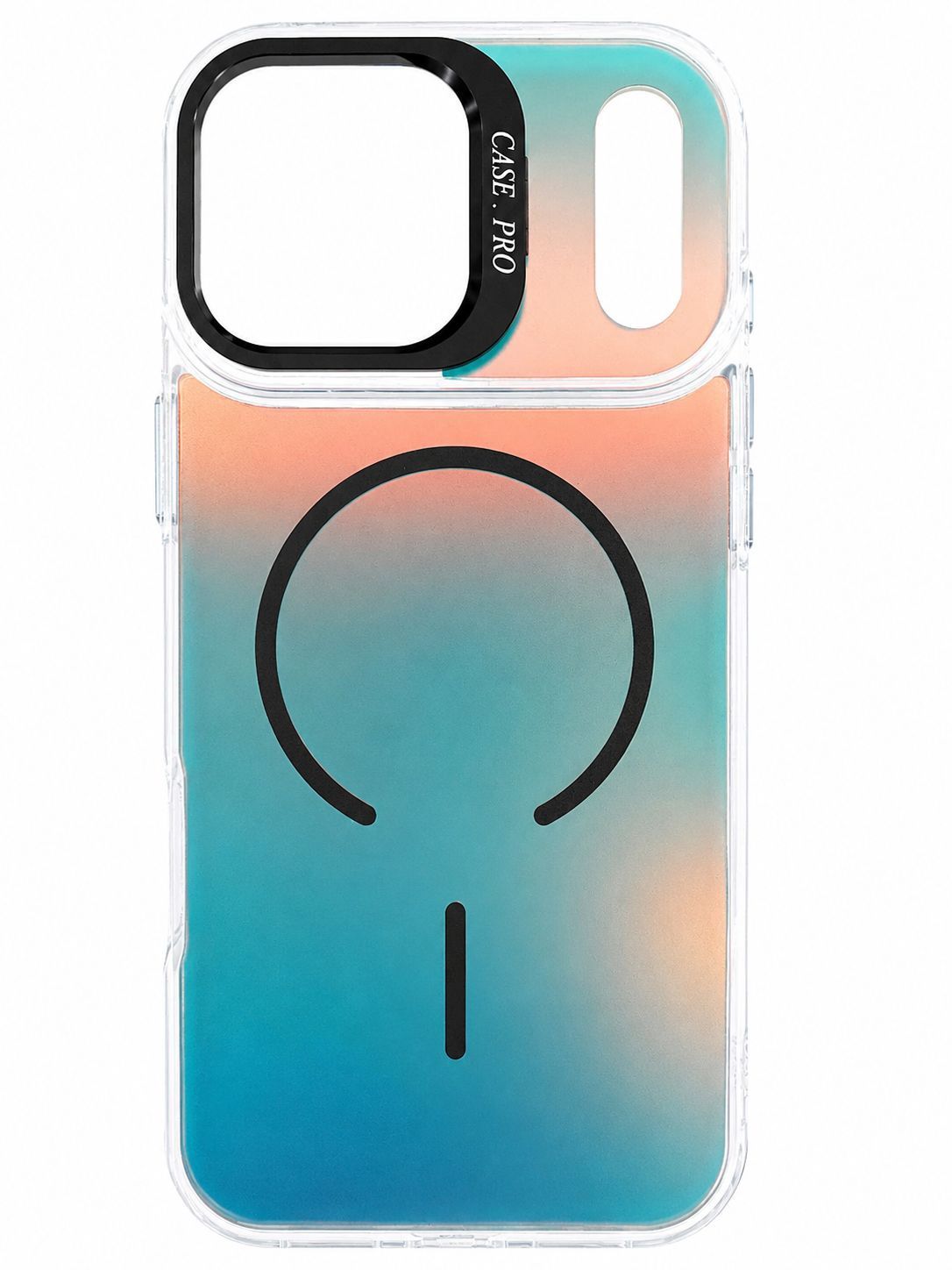 Colorful Case With Camera Kickstand Iphone 17 Pro Max -Black