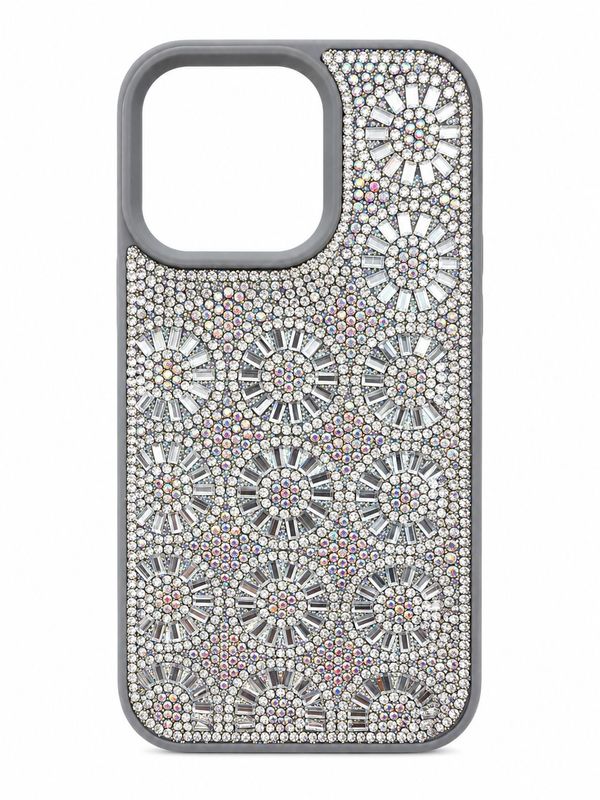 Swaro Star S3 Bling Case for Iphone 16 Pro- Silver Rhinestones
