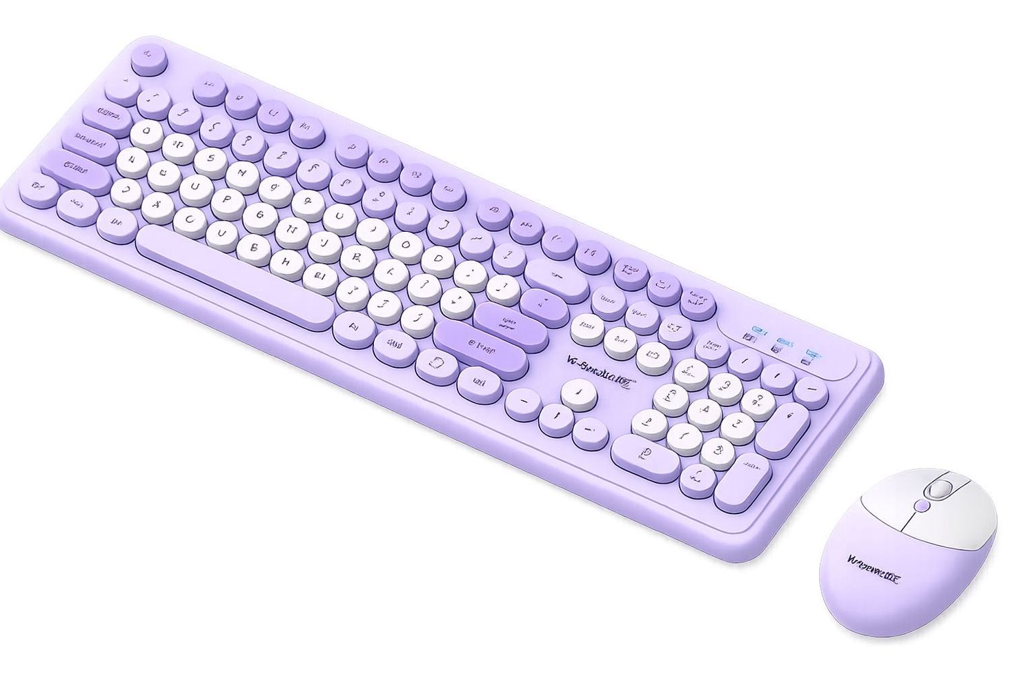 Punk Wireless Bluetooth Keyboard and Mouse Set Purple