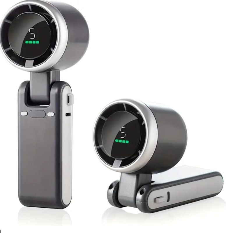 Handheld Foldable Small Fan Gray