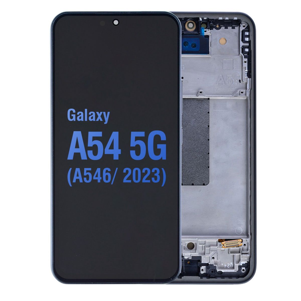 Screen Assembly (With Frame) For SS A54 5G (A546 / 2023) (Soft) (Black)