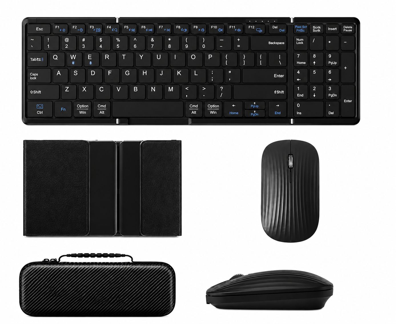 Three fold keyboard and mouse set