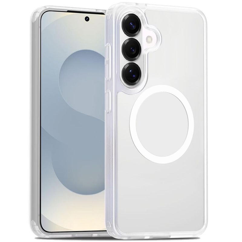 [Magnetic Circle] Smooth Safe Matte Feel Hybrid Case for Samsung s26 Plus - clear