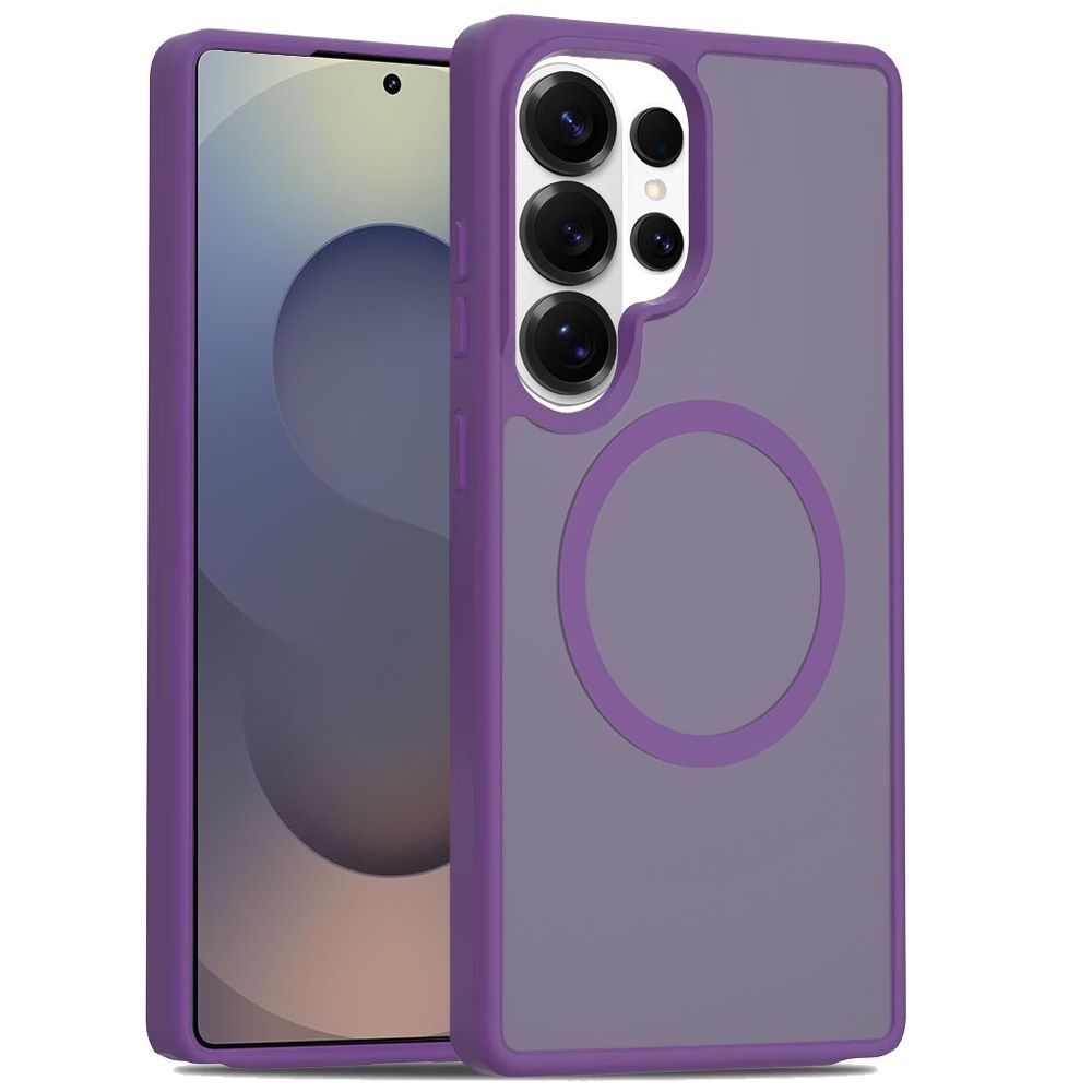 [Magnetic Circle] Smooth Safe Matte Feel Hybrid Case for Samsung s26 Ultra- Dark Purple
