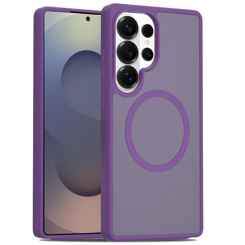 [Magnetic Circle] Smooth Safe Matte Feel Hybrid Case for Samsung s26 Ultra- Dark Purple