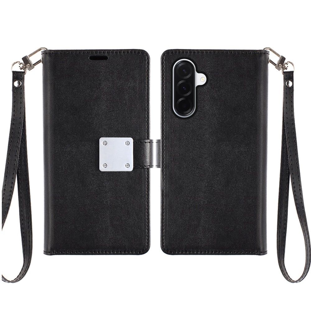 Wallet ID Card Holder Case Cover for Samsung Galaxy A37 - Black