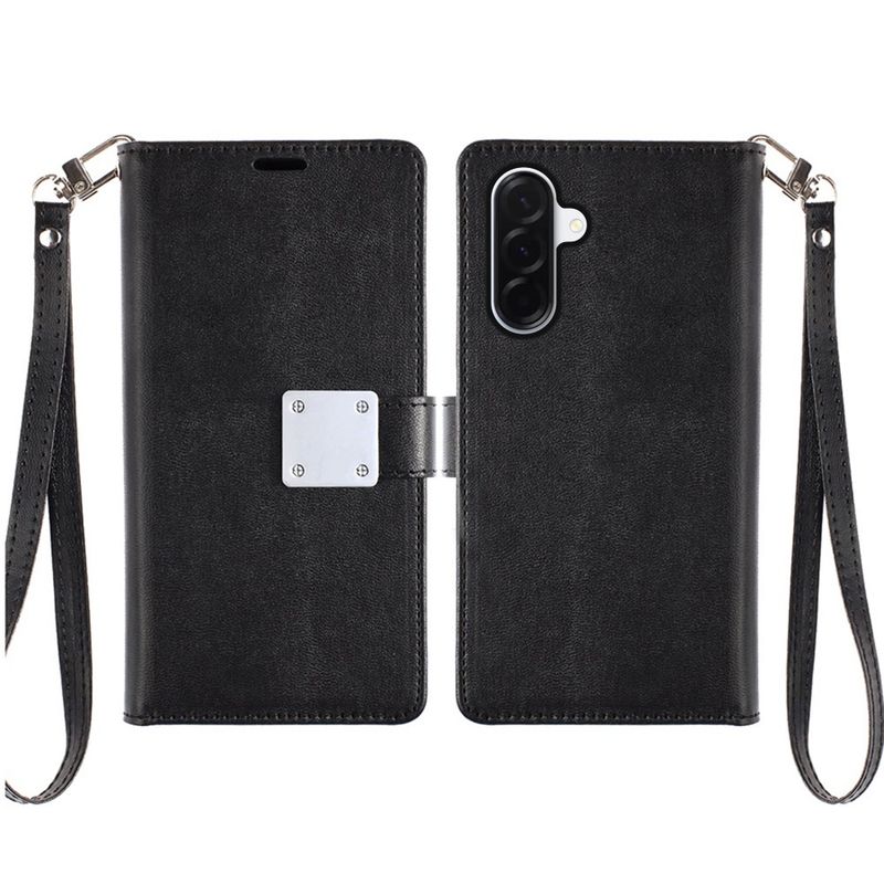 Wallet ID Card Holder Case Cover for Samsung Galaxy A37 - Black