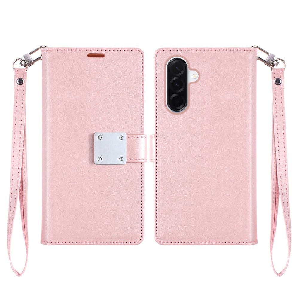 Wallet ID Card Holder Case Cover for Samsung Galaxy A37 - Rose Gold