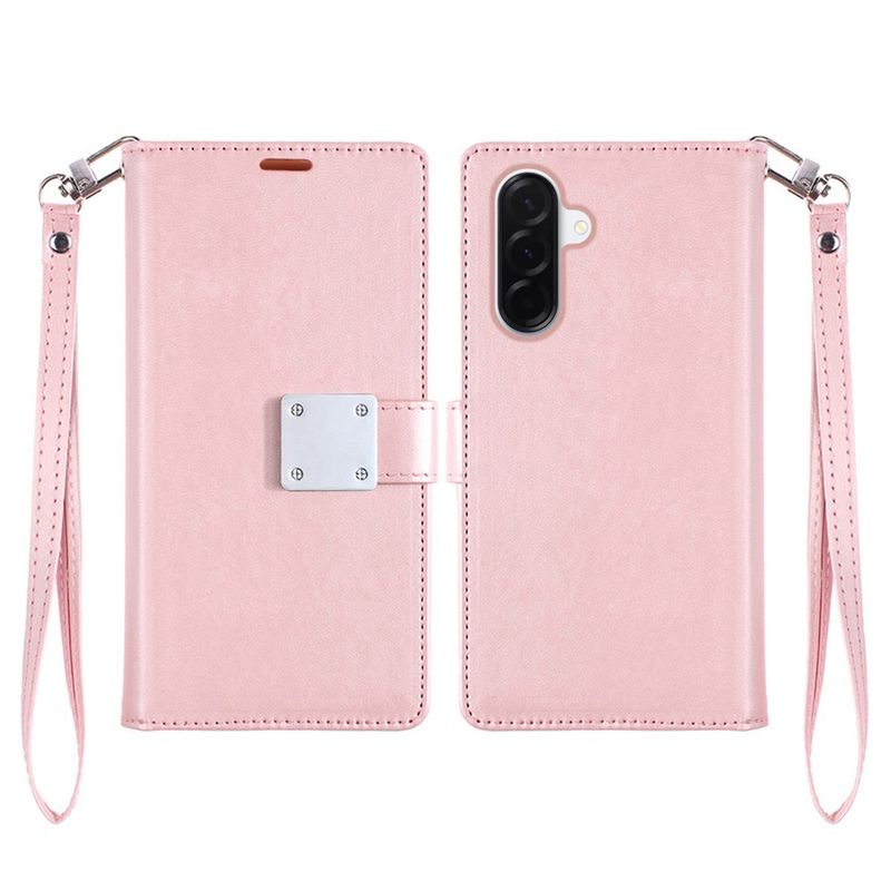 Wallet ID Card Holder Case Cover for Samsung Galaxy A37 - Rose Gold