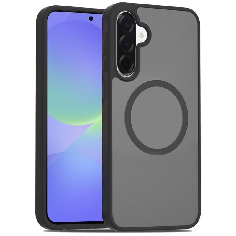 [Magnetic Circle] Smooth Safe Matte Feel Hybrid Case for Samsung Galaxy A37 - Black