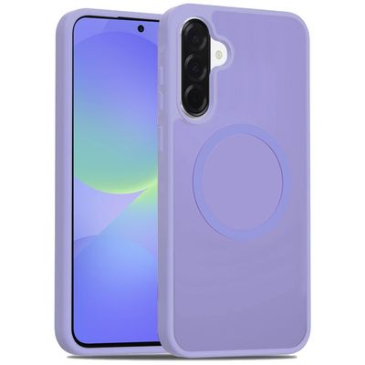 [Magnetic Circle] Smooth Safe Matte Feel Hybrid Case for Samsung Galaxy A37 - Light Purple