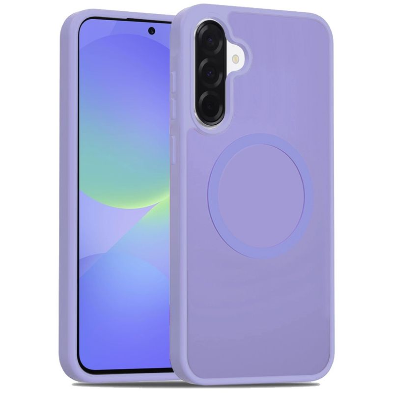 [Magnetic Circle] Smooth Safe Matte Feel Hybrid Case for Samsung Galaxy A37 - Light Purple
