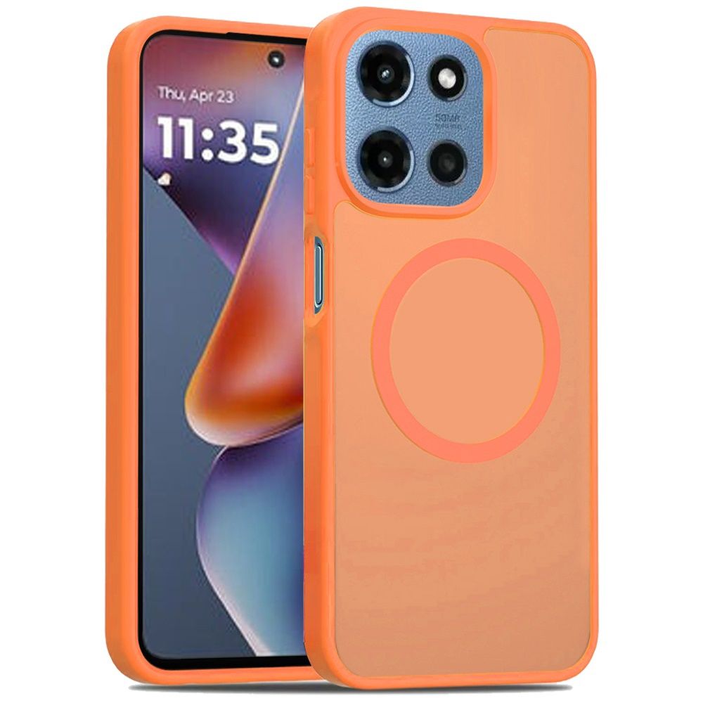 [Magnetic Circle] Smooth Safe Matte Feel Hybrid Case for Moto G 5G 2025/2026 / G PLAY 2026 - Cosmic Orange