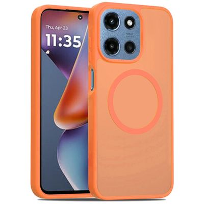 [Magnetic Circle] Smooth Safe Matte Feel Hybrid Case for Moto G 5G 2025/2026 / G PLAY 2026 - Cosmic Orange