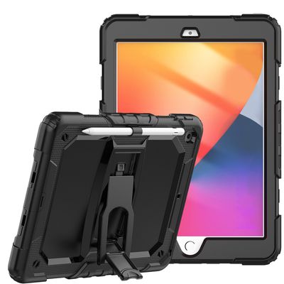 Heavy Duty Full Body Rugged Tablet Kickstand Case CoverFor Samsung a9 Plus / A11 Plus 11" - Black/Black