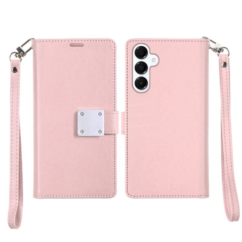 Wallet ID Card Holder Case Cover for Samsung s26 - Pink