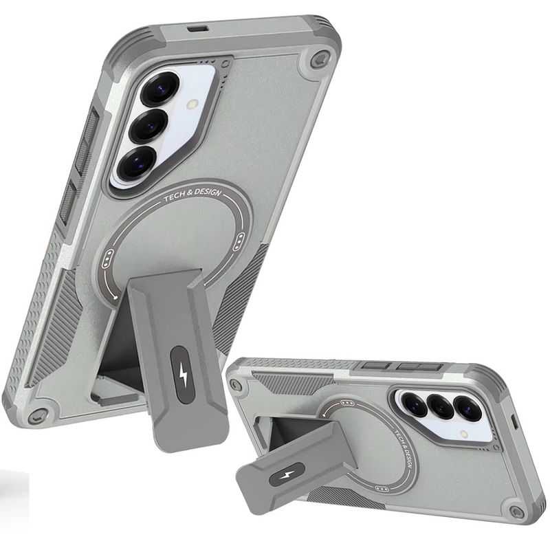 Sturdy Bracket Kickstand Magnetic Hybrid for Samsung s26 - Grey