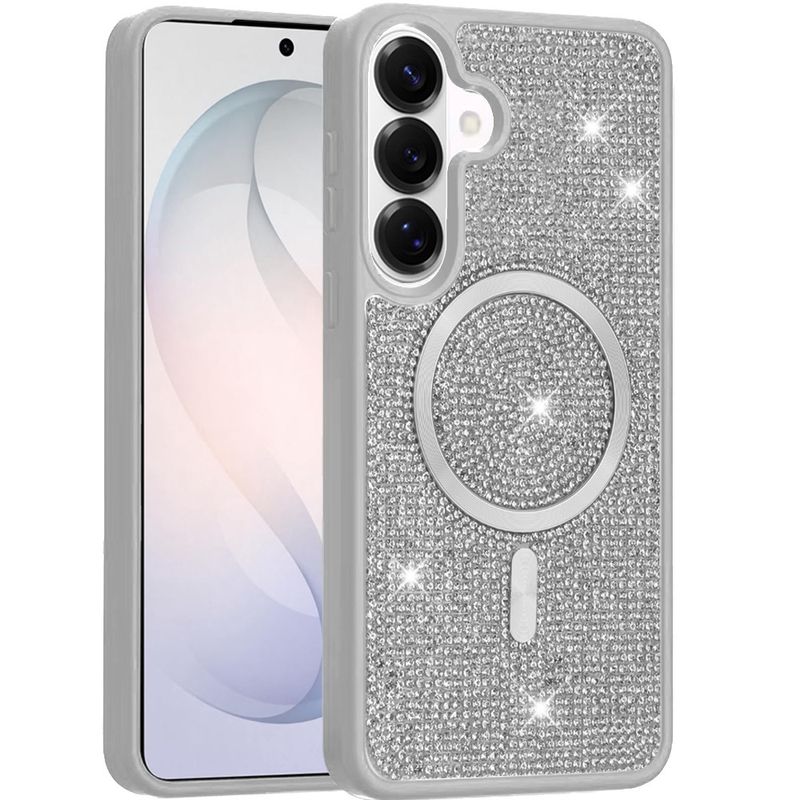 Diamond [Magnetic Circle] with CD Pattern Hybrid for Samsung s26- White