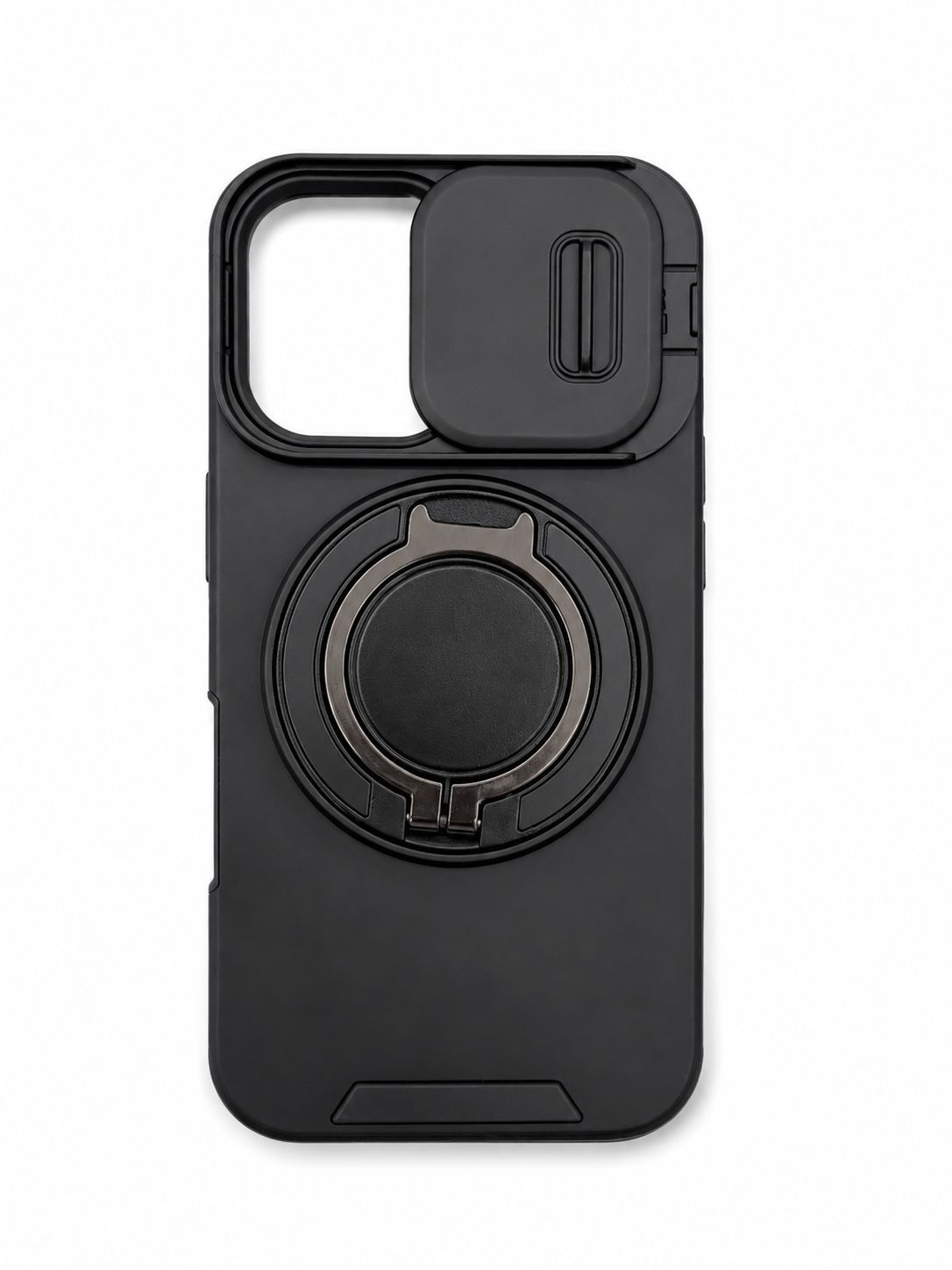LINGKE Ring Stand Case for Iphone 16 - Black