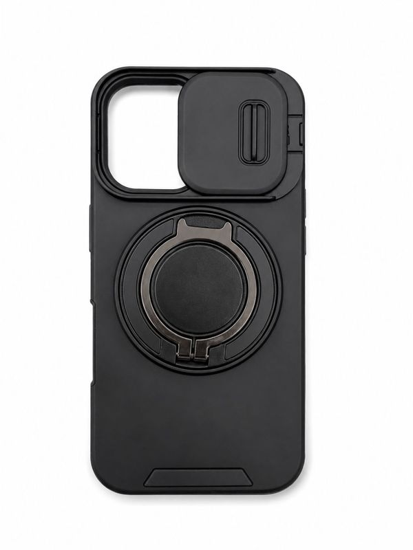 LINGKE Ring Stand Case for Iphone 16 - Black