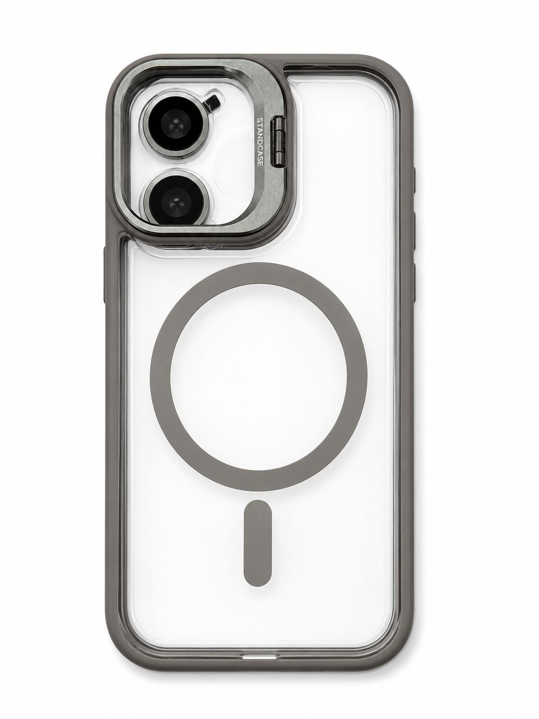 U1 Magnetic Case+Lens Stand ( without camera protector) for Iphone 16 - Grey