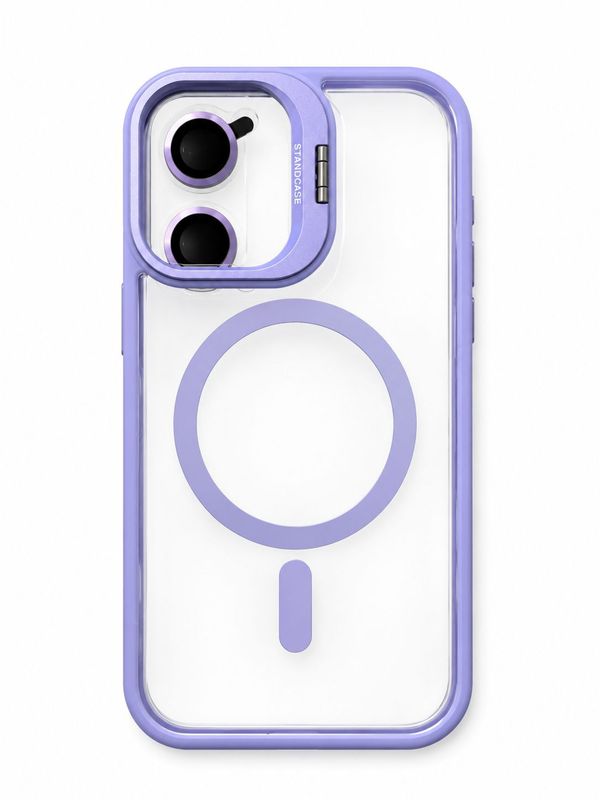 U1 Magnetic Case+Lens Stand ( without camera protector) for Iphone 16 - Light Purple