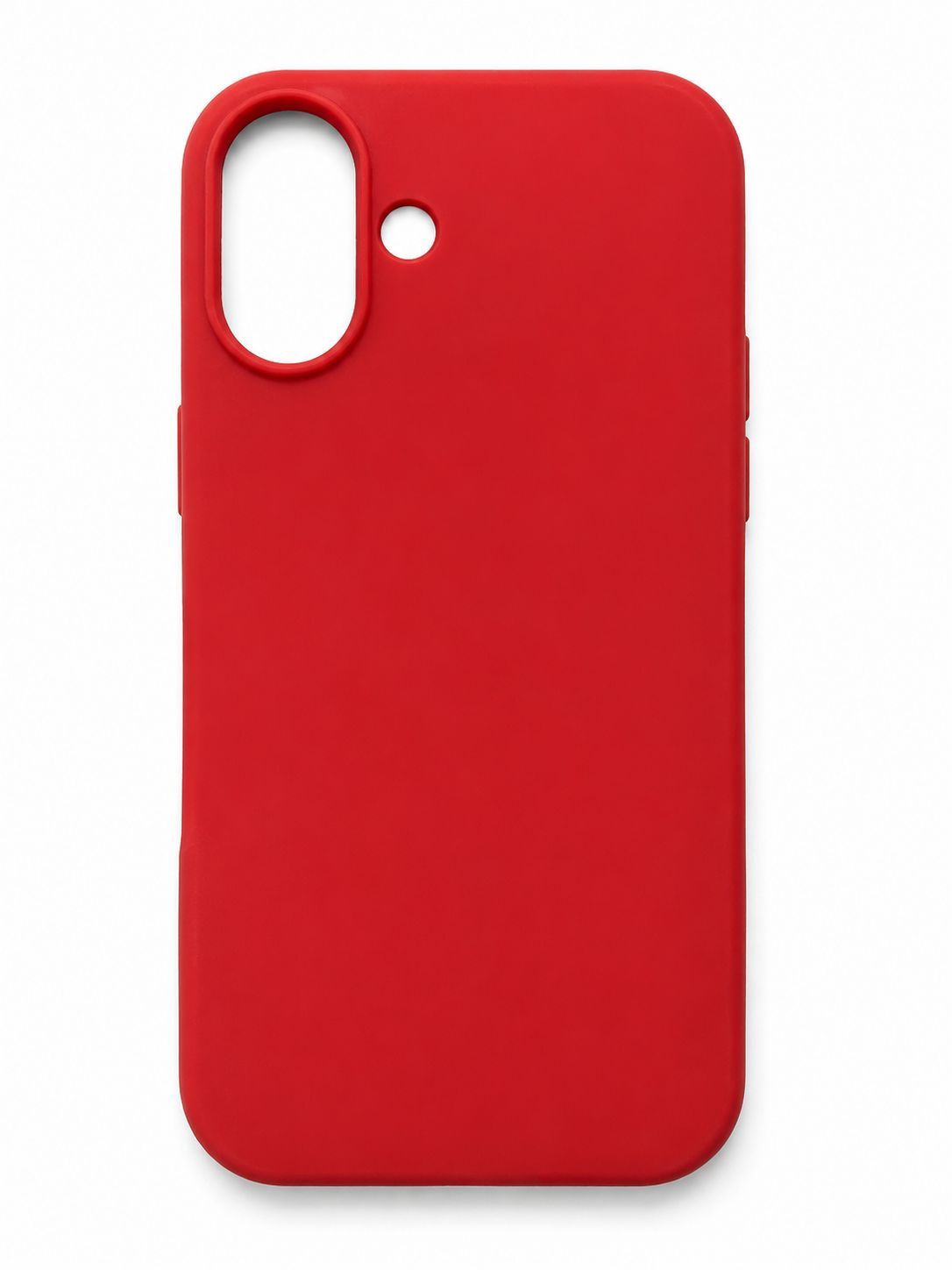 Neutral apple solid silicone shell for Iphone 16 - Red