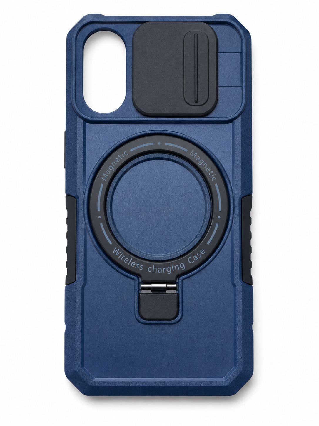 SIDE CAMERA KICKSTAND CASE for Iphone 16 - Blue