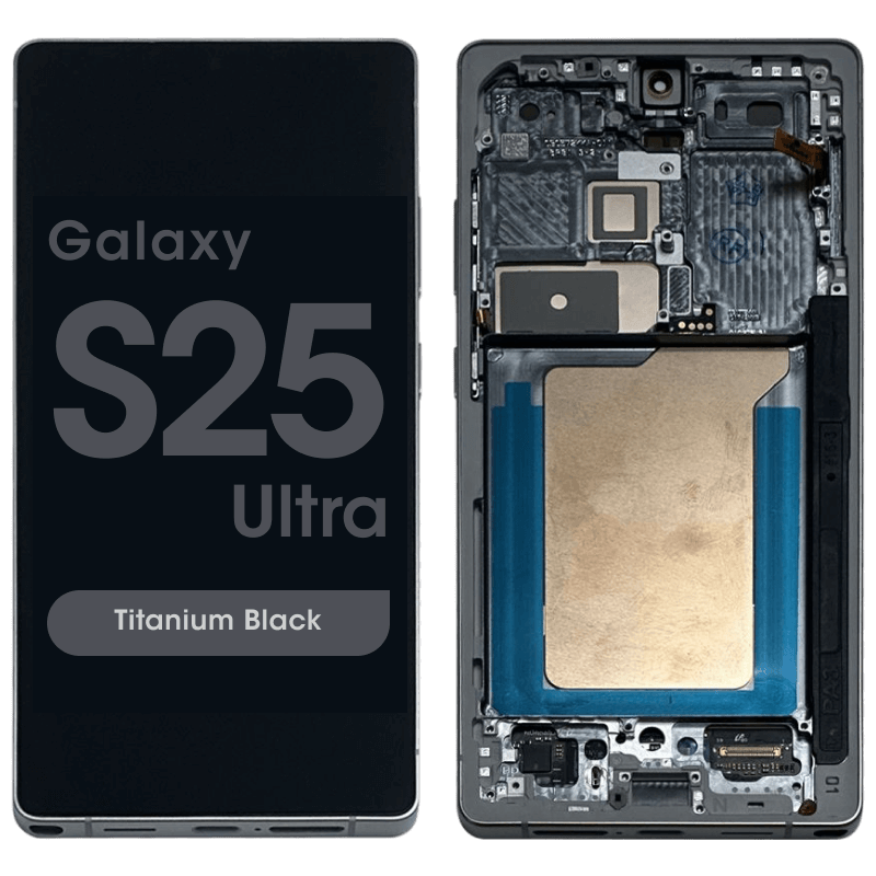 Refurbished - OLED Screen and Digitizer Assembly w/ Frame for Samsung Galaxy S25 Ultra (S938) (US / International Version) (Titanium Black)