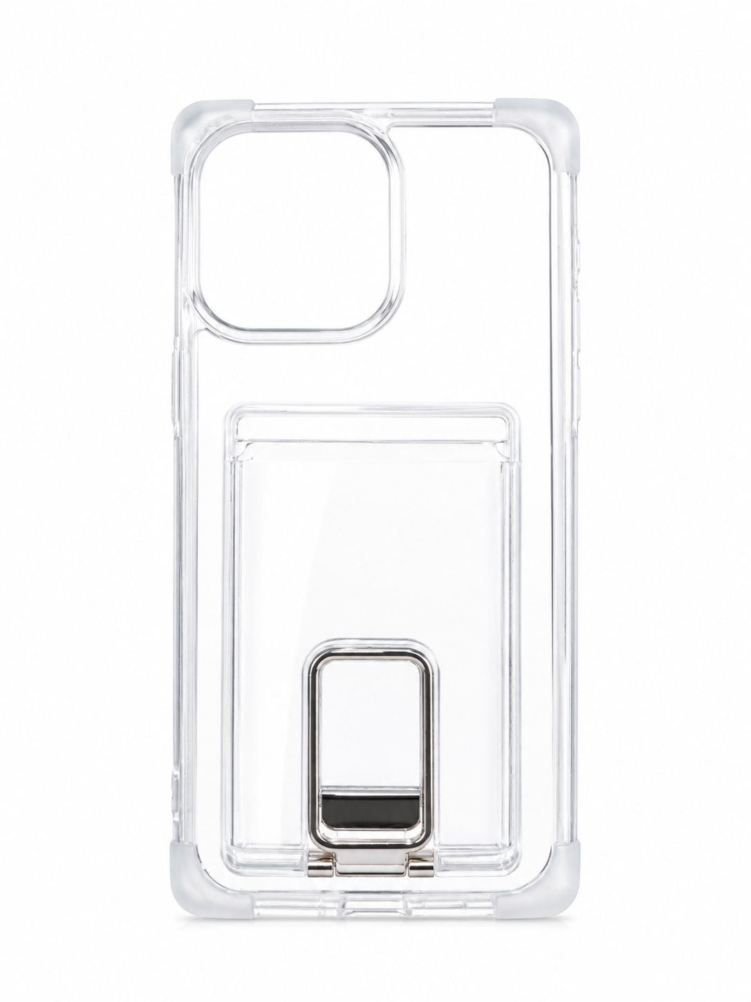 Four Corner Frosted Card Stand case for Iphone 14 Pro Max - Clear