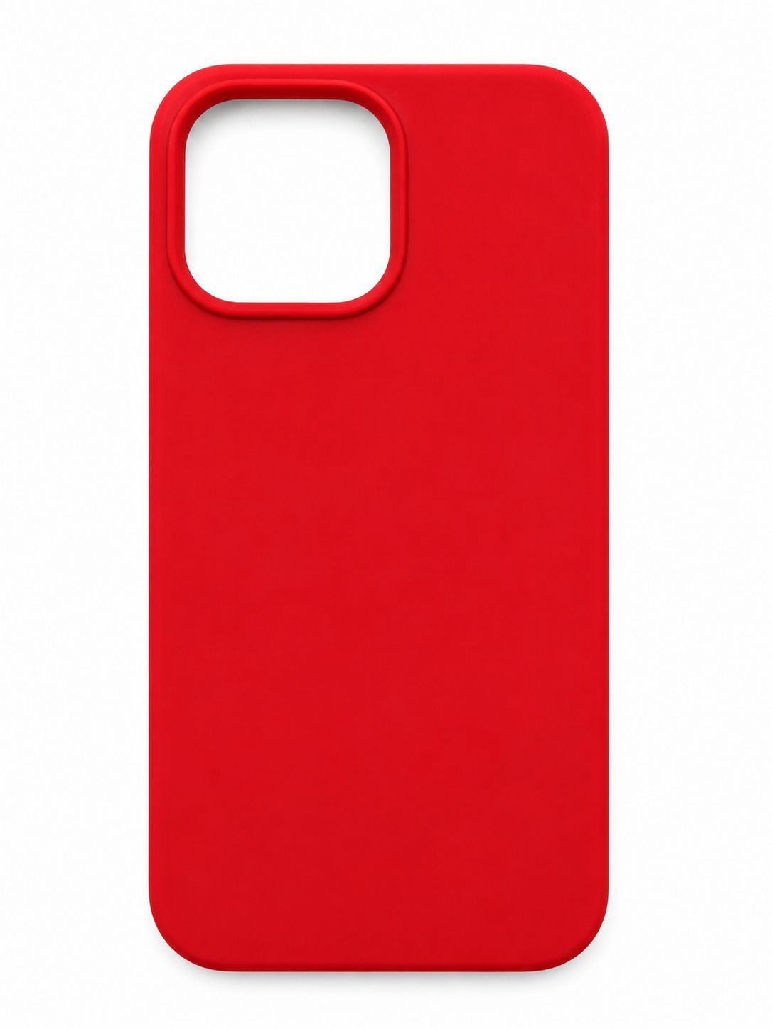 Neutral apple solid silicone shell for Iphone 14 Pro Max - Red