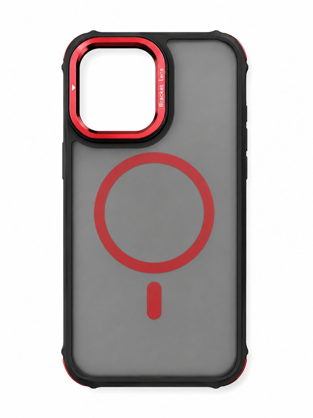 Rainbow#1 matt magnetic kickstand for Iphone 14 Pro Max - Red