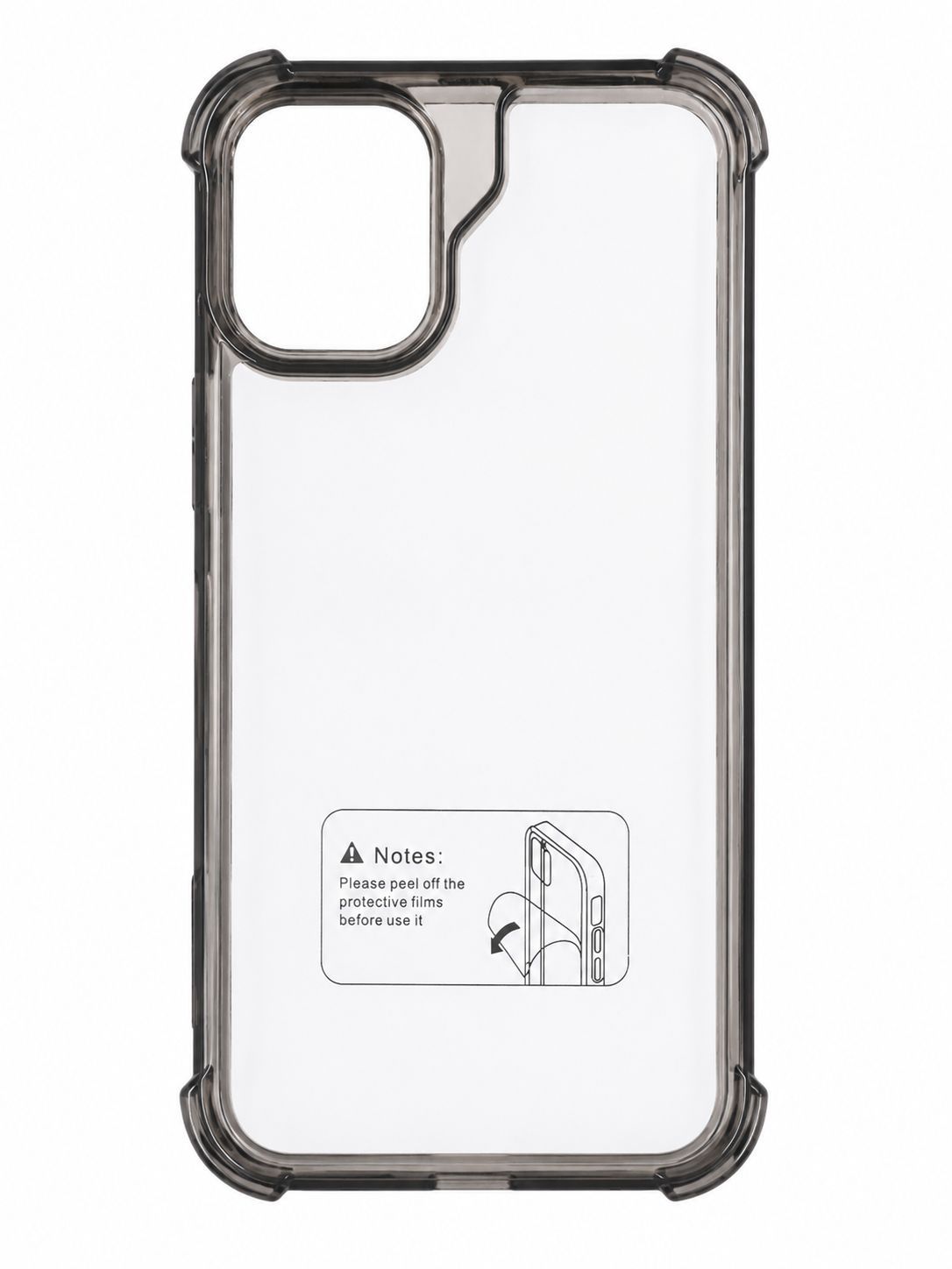 Four Corner Frosted Shell for Iphone 16 Plus-Black Accent