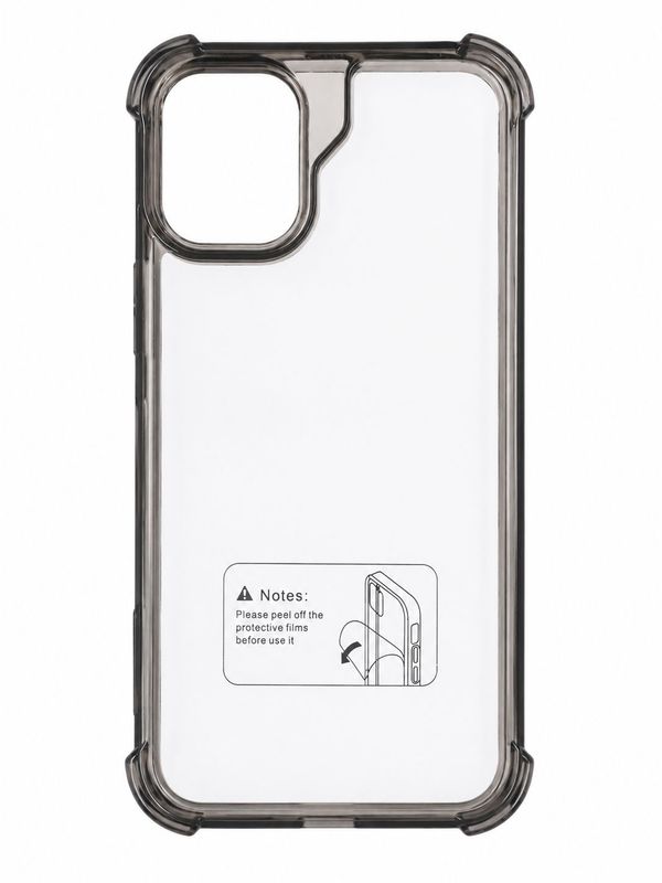 Four Corner Frosted Shell for Iphone 16 Plus-Black Accent