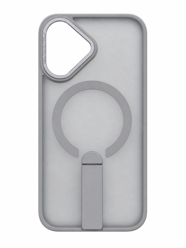 Magsafe Compatible O1 Skin Feeling Kickstand Case for Iphone 16 Plus-Gray