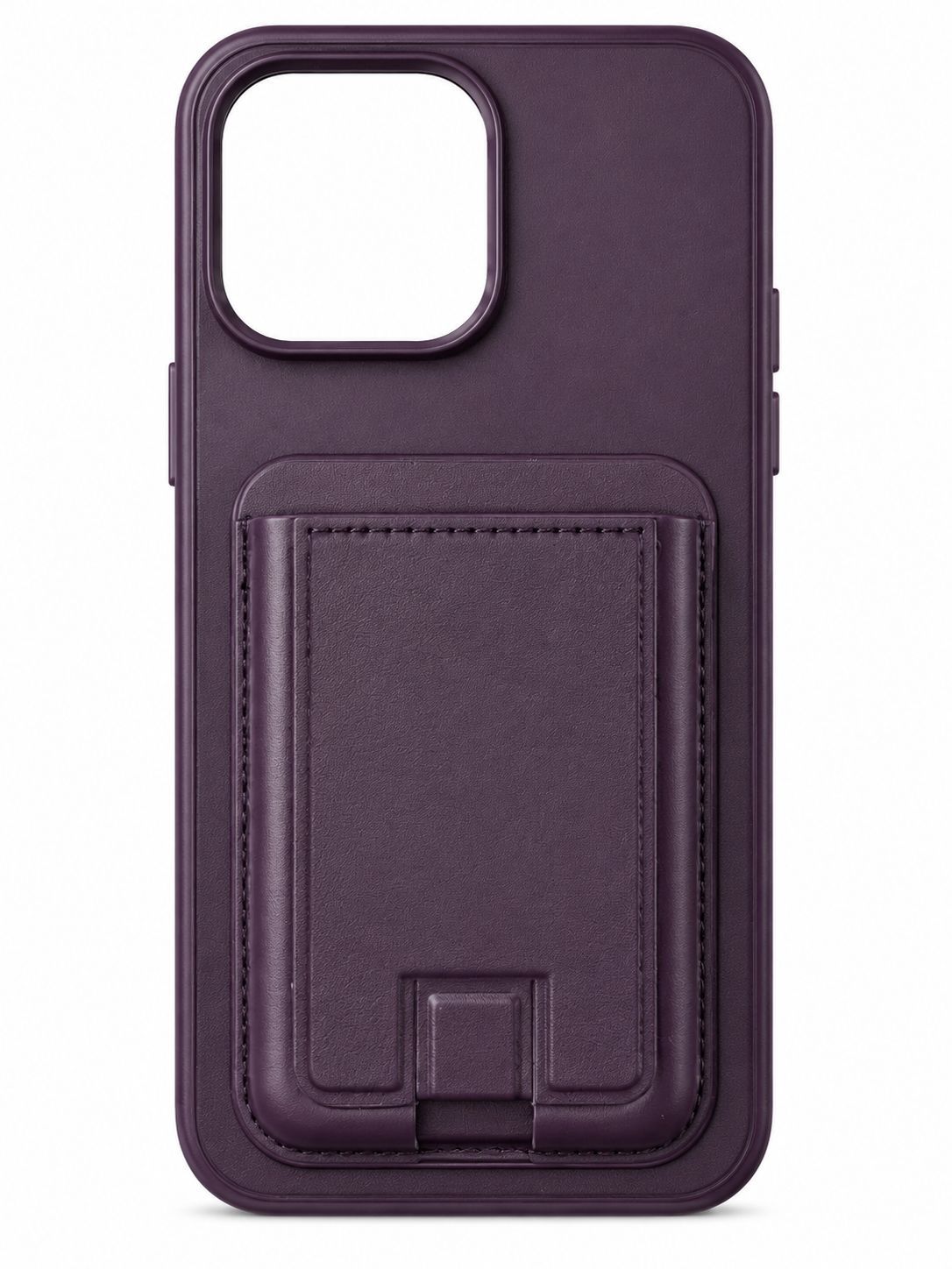 H Leather Card Slot Case for Iphone 14 Pro Max - Dark Purple