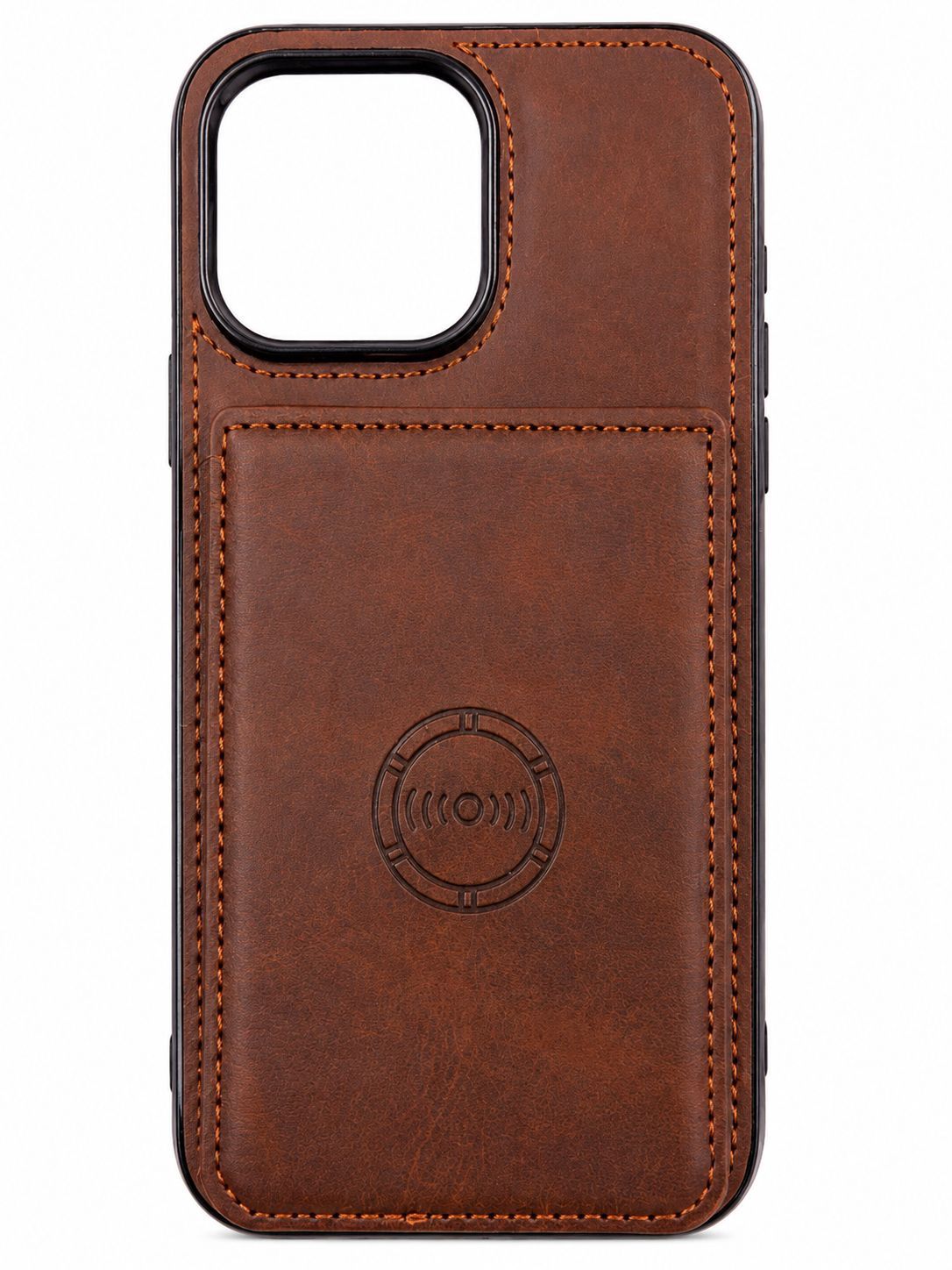 PL POCKET WALLET LEATHER CASE FOR IPHONE 14 Pro Max - Dark Brown