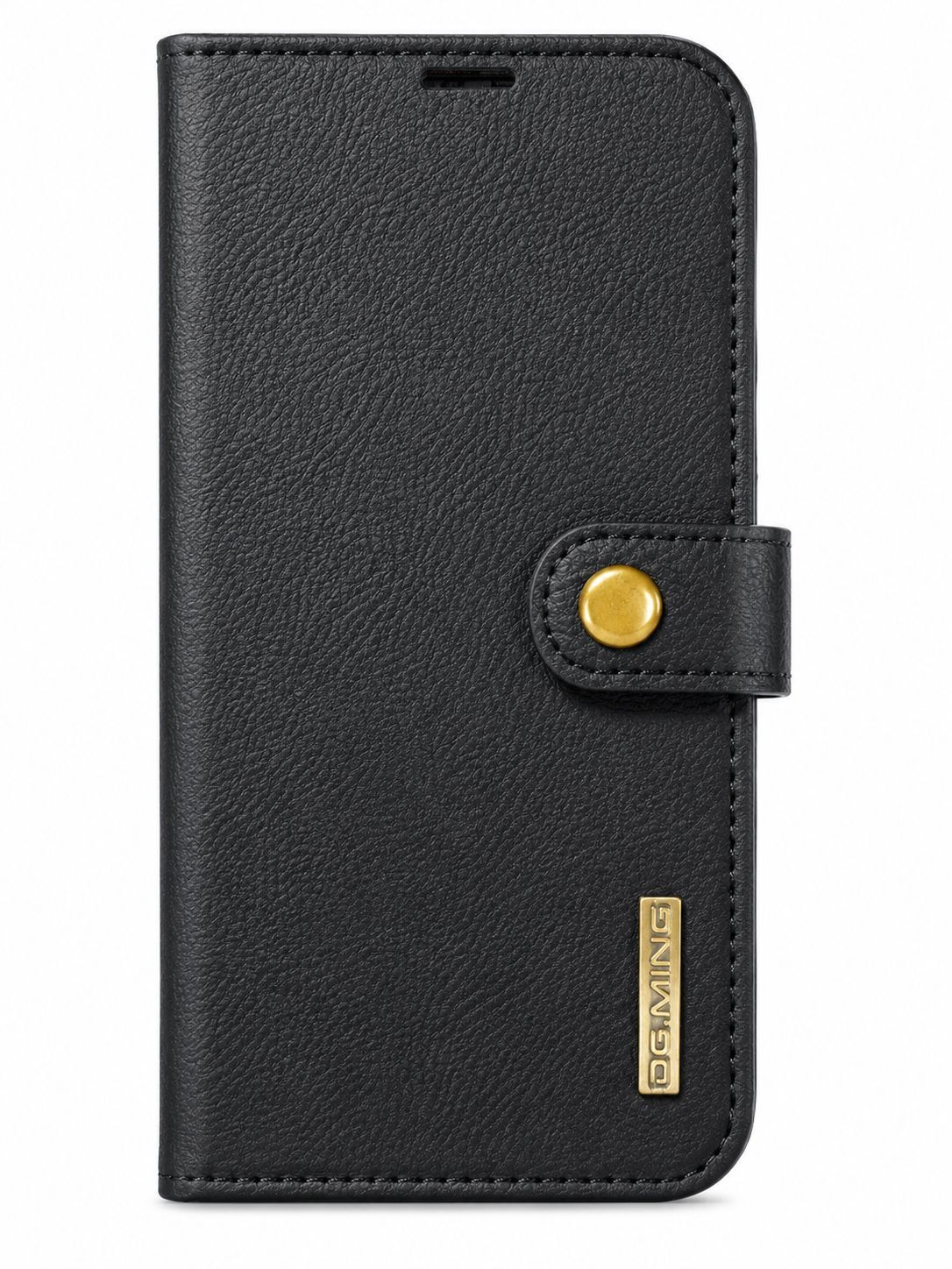DG MING two-fold cowhide leather case for Iphone 14 Pro Max - Black