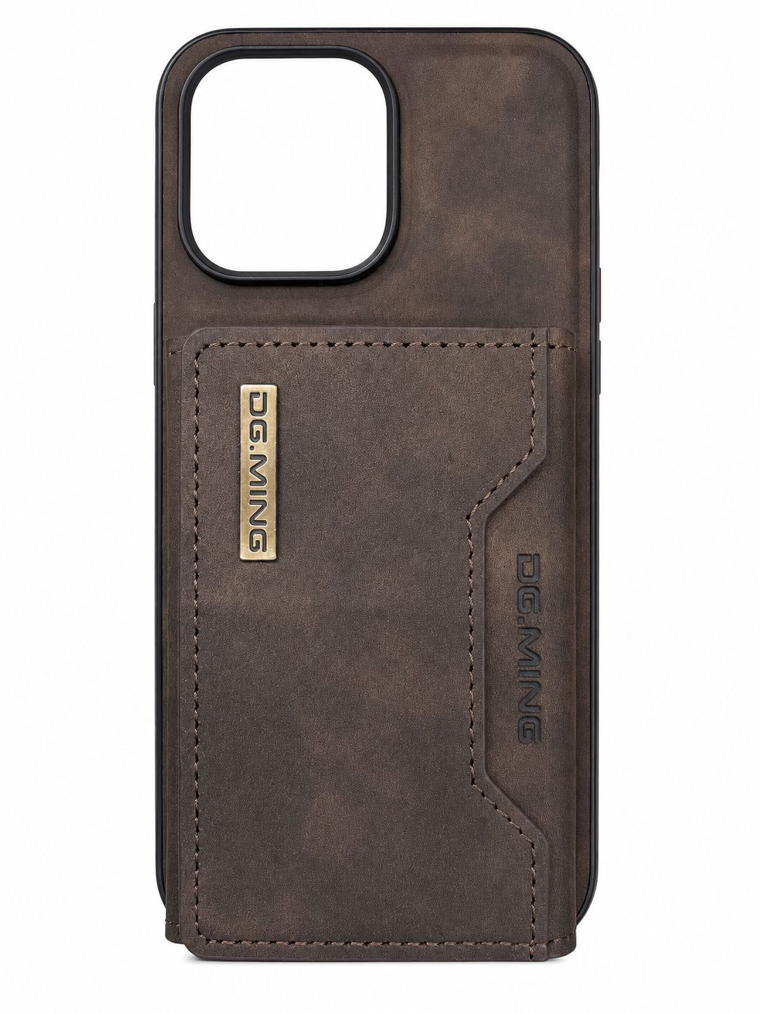 DG MING LEATHER DETACHABLE CARD CASE FOR Iphone 14 Pro Max - Brown