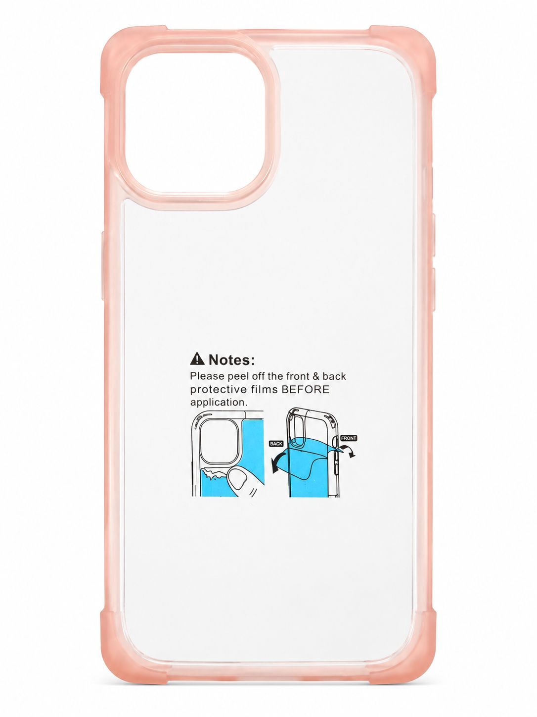 Four Corner Frosted Shell for Iphone 15 - Pink