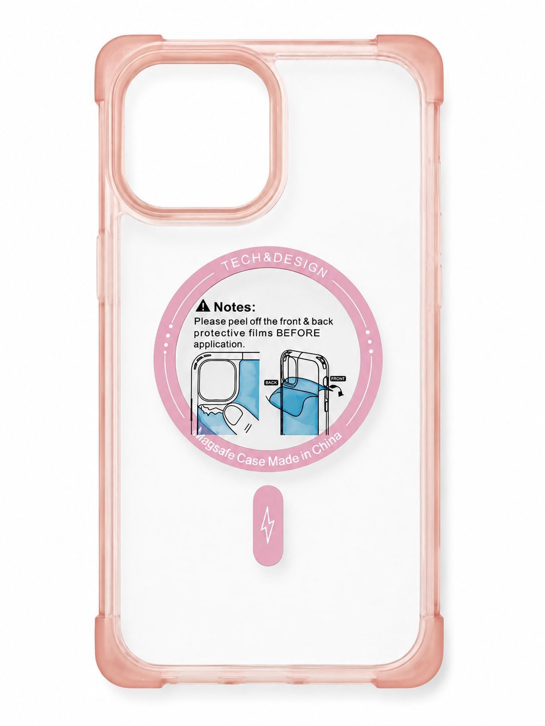 Four Corner Frosted Shell Magsafe for Iphone 14 Pro Max - Pink